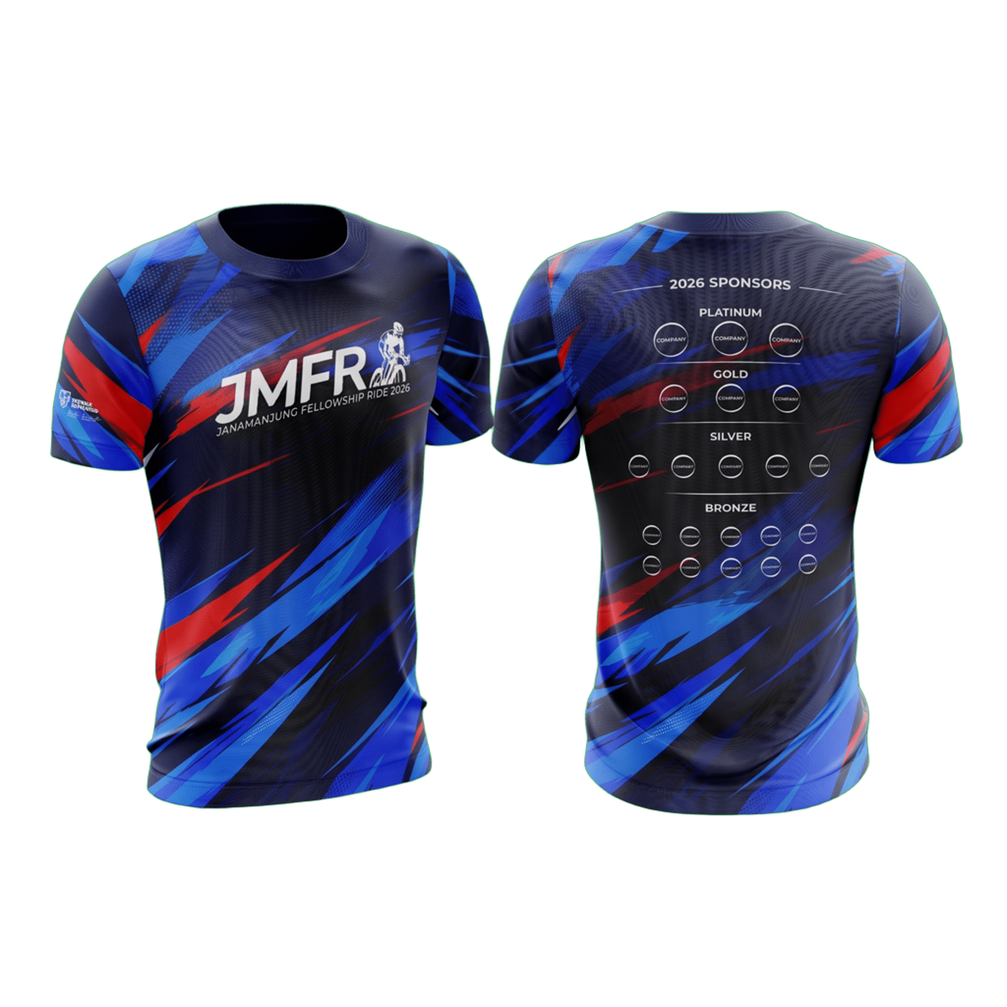 JMFR 2026 official event jersey, front and back